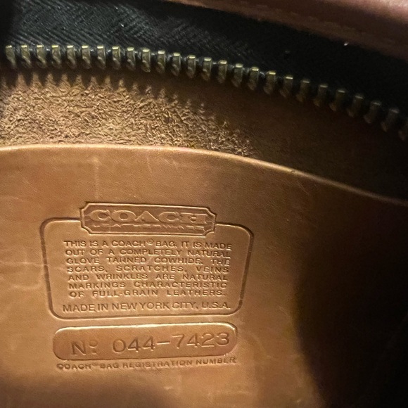 Coach Handbags - Coach Tan Leather Wristlet with Chain Strap